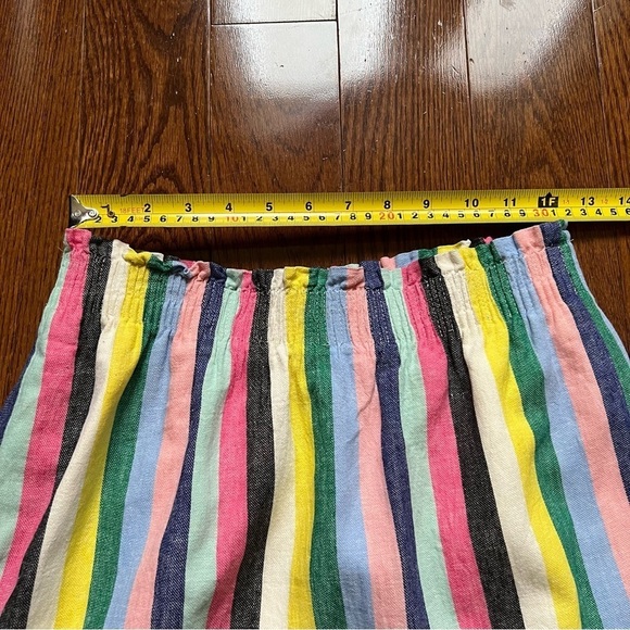 J.Crew Linen Cotton A-Line Mini Skirt in Rainbow Multicolour - Sz 2 - Picture 10 of 12